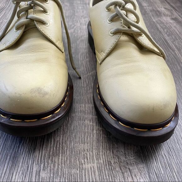 Dr. Martens Shoes 1461 Pastel Yellow Virginia Leather Oxford - Picture 12 of 16